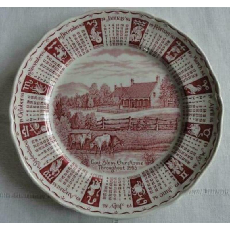 2 Engelse kalender borden 1985, 1986, o.a Staffordshire