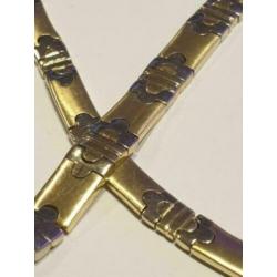Nieuw 14 kt gouden sieradenset, armband en collier, 46.7gram