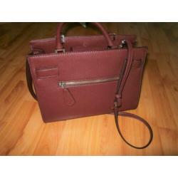 Mooie Guess tas (origineel) bordeaux-rood 32/25/9/17 cm nw