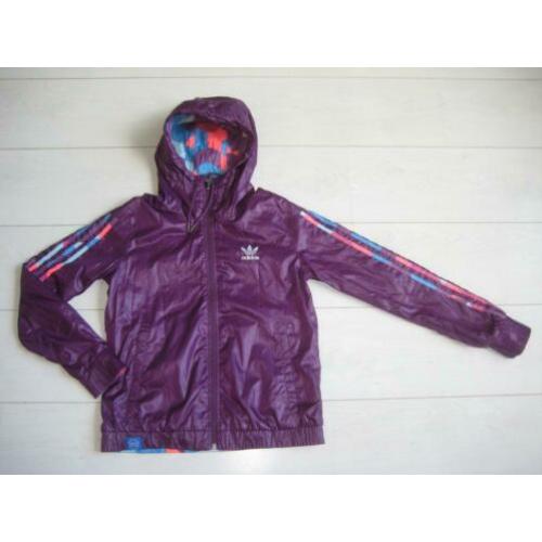 Adidas zomerjasje maat 152 omkeerbaar, bonte en paarse kant