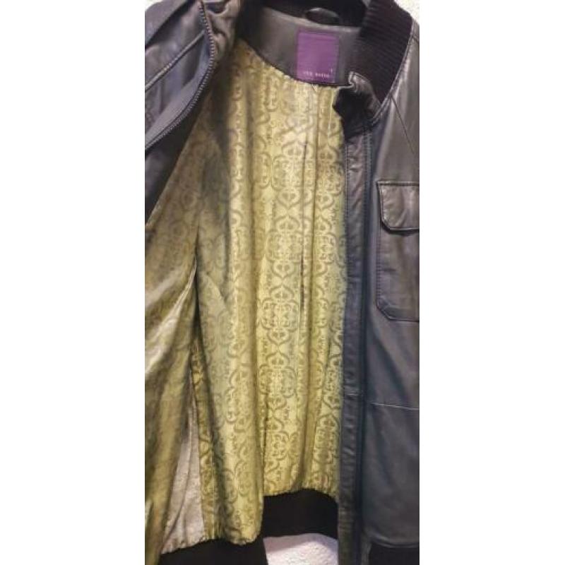 TED BAKER Lederen jas maat 4 / L