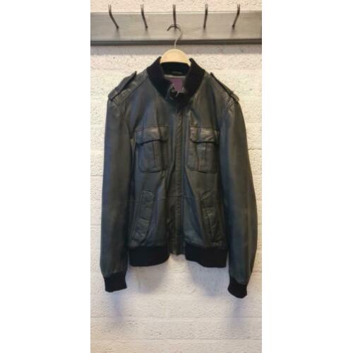 TED BAKER Lederen jas maat 4 / L