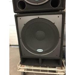 Mooie samson speaker set met regenhoezen