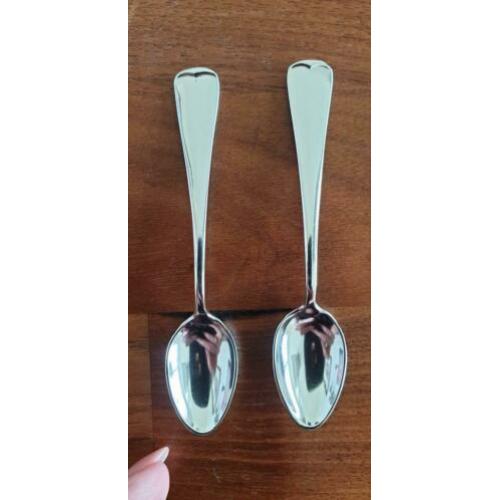 Unieke set mokka / theelepels van 200gr verzilverd KELTUM