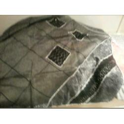 Nieuw 4 delige kameez salwar dupetta kant vest zilver maat S