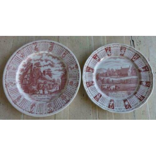 2 Engelse kalender borden 1985, 1986, o.a Staffordshire
