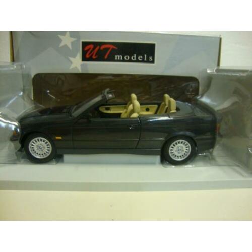 BMW 3 serie cabriolet E36 zwart UT Models 1:18 KRD