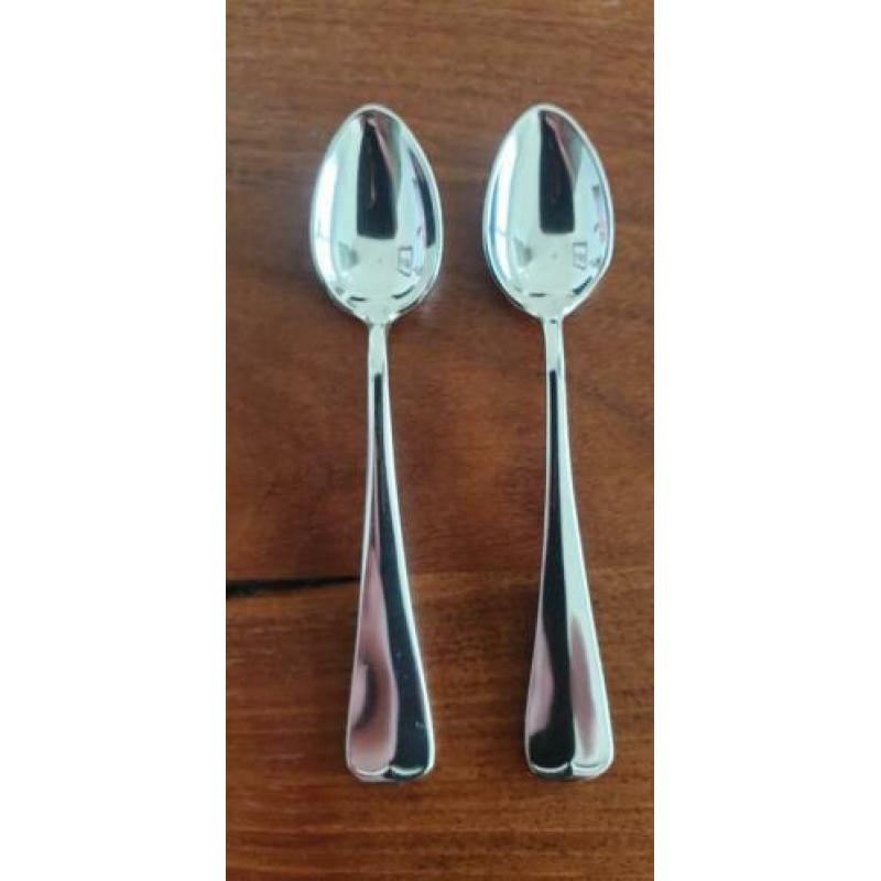 Unieke set mokka / theelepels van 200gr verzilverd KELTUM
