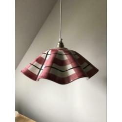 Spaanse roze wit oude porselein keramiek steen kap hanglamp