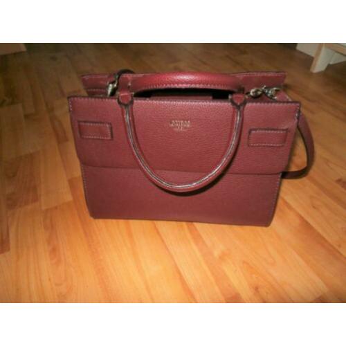 Mooie Guess tas (origineel) bordeaux-rood 32/25/9/17 cm nw