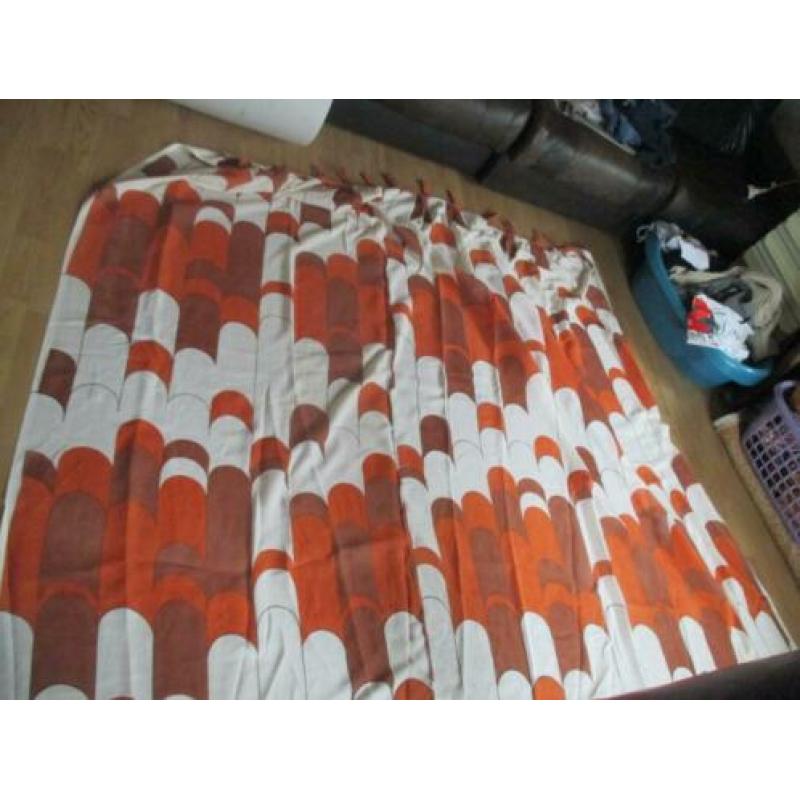 gordijn design jaren 70 vintage retro 150 breed x 180 hoog