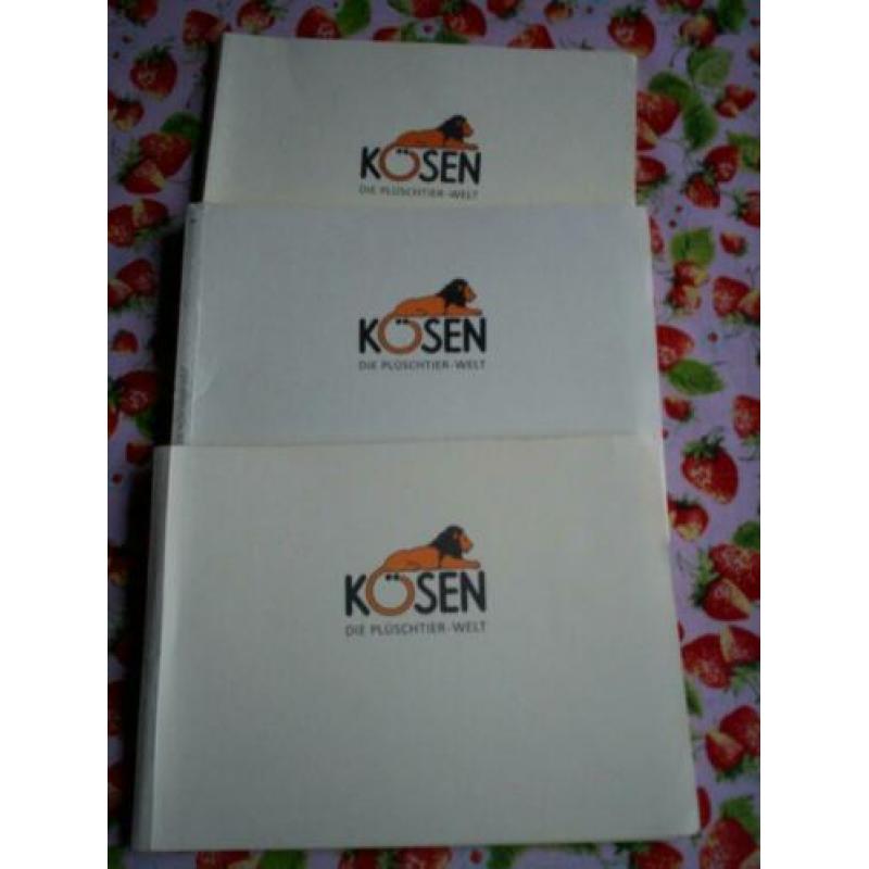 Steiff & Kösen pluche & mohair dieren catalogus 3 stuks