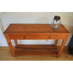 Sidetable side tabel / 2 ladekast teak - platenkast