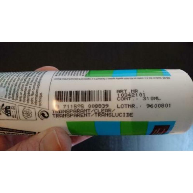 3 kokers siliconenkit (sanitairkit) NIEUW