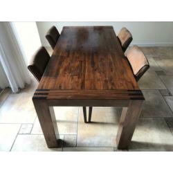 Mooie eettafel met stoelen 190x90