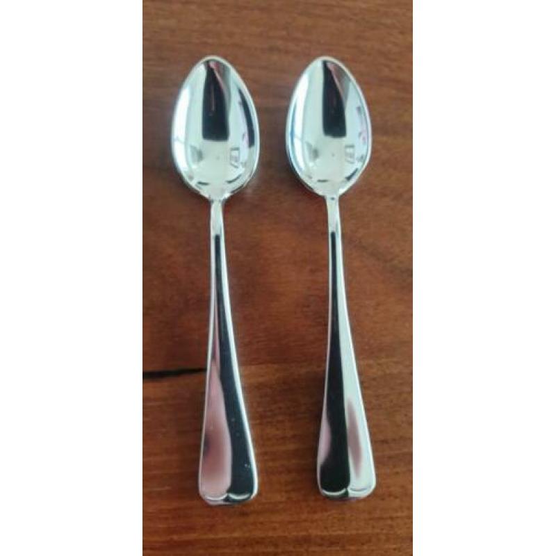 Unieke set mokka / theelepels van 200gr verzilverd KELTUM