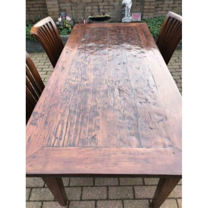 Eetkamer tafel 200x90 + 4 stoelen
