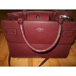 Mooie Guess tas (origineel) bordeaux-rood 32/25/9/17 cm nw