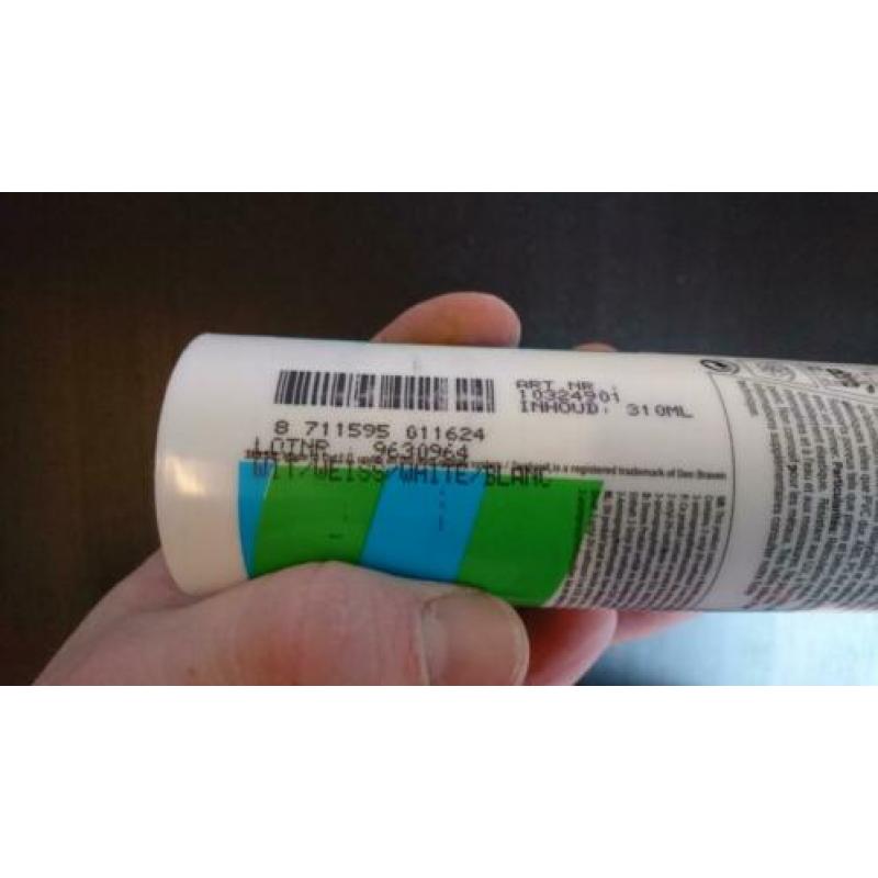 3 kokers siliconenkit (sanitairkit) NIEUW