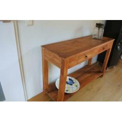 Sidetable side tabel / 2 ladekast teak - platenkast