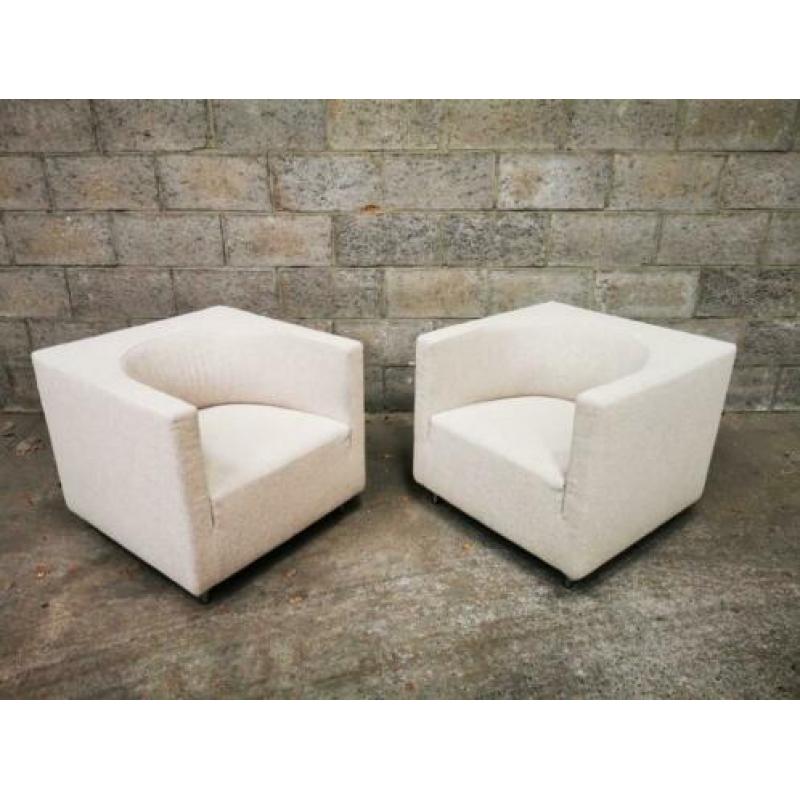 2 Arco fauteuils in zeer goede staat! Creme wit!