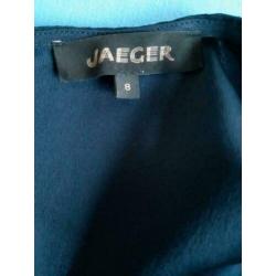 Prachtige nachtblauwe jurk van Jaeger - maat 38