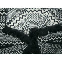 prachtig zwart noorse print bolero vest River Island S 36 38