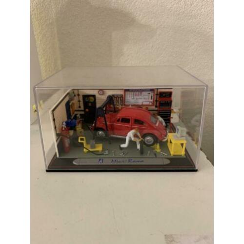 Diorama Volkswagen Kever garage