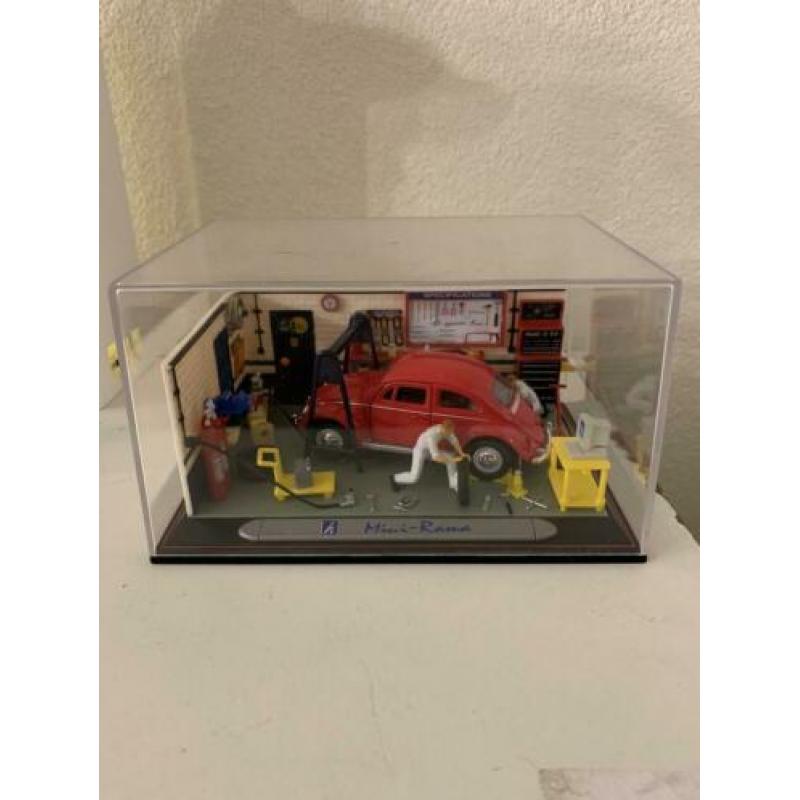 Diorama Volkswagen Kever garage