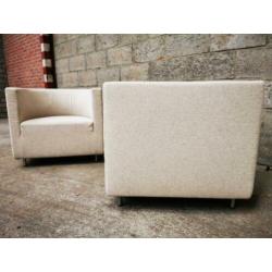 2 Arco fauteuils in zeer goede staat! Creme wit!