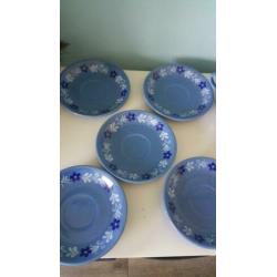 Vintage retro Schramberger Majolika koffieservies 11 delig