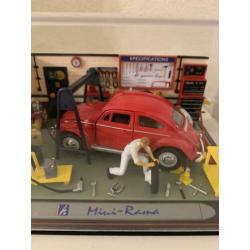 Diorama Volkswagen Kever garage