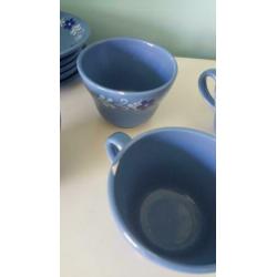 Vintage retro Schramberger Majolika koffieservies 11 delig