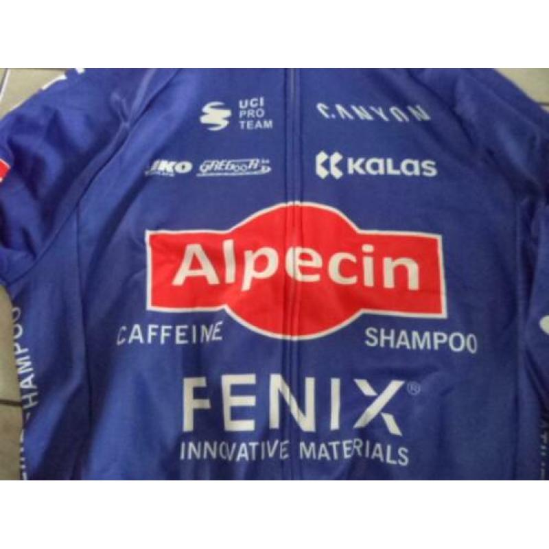 replica wielertrui lange mouwen team Alpecin fenix maat"L"