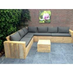 Mooie hoekbank hoek loungebank hoekbanken op maat tuinbank