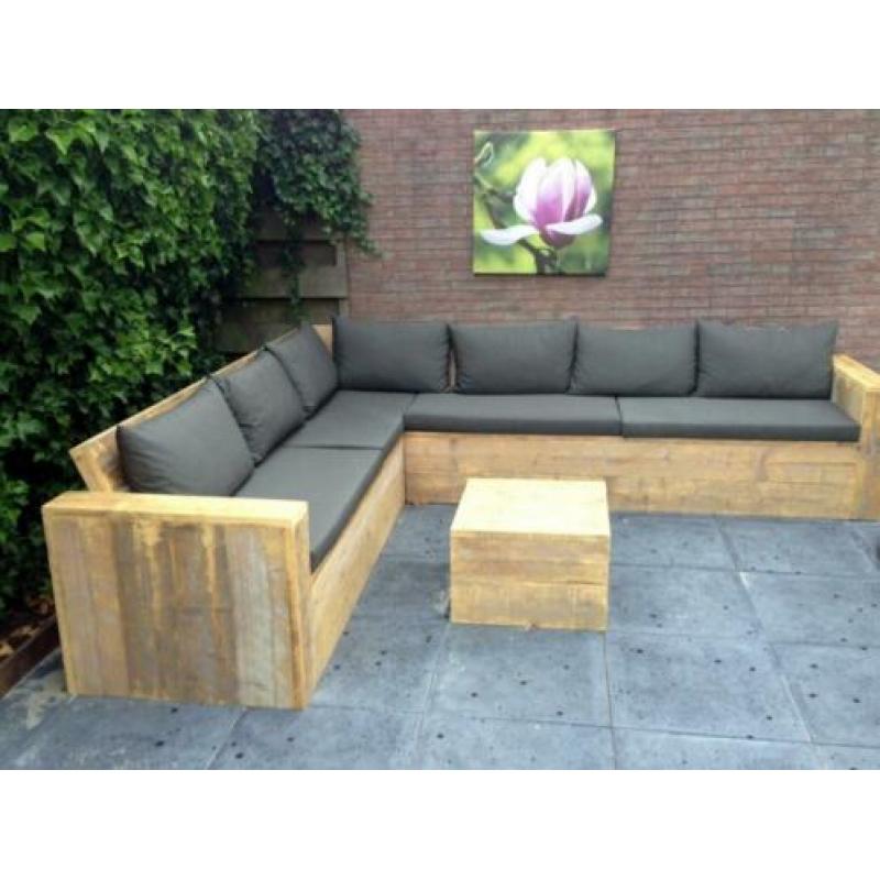 Mooie hoekbank hoek loungebank hoekbanken op maat tuinbank