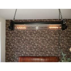 Industriële hanglamp tl lamp led dimbaar. Tube fabriekslamp