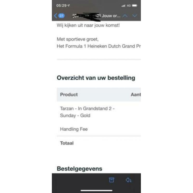 Tickets te koop. Dutch gp zandvoort