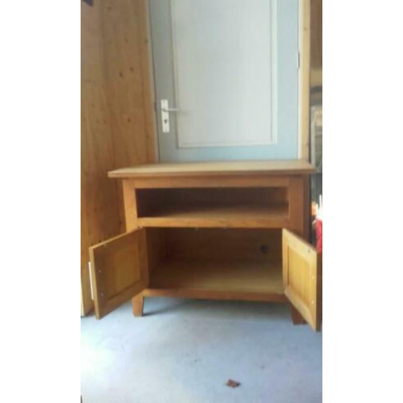 Eiken salontafel en tv meubel