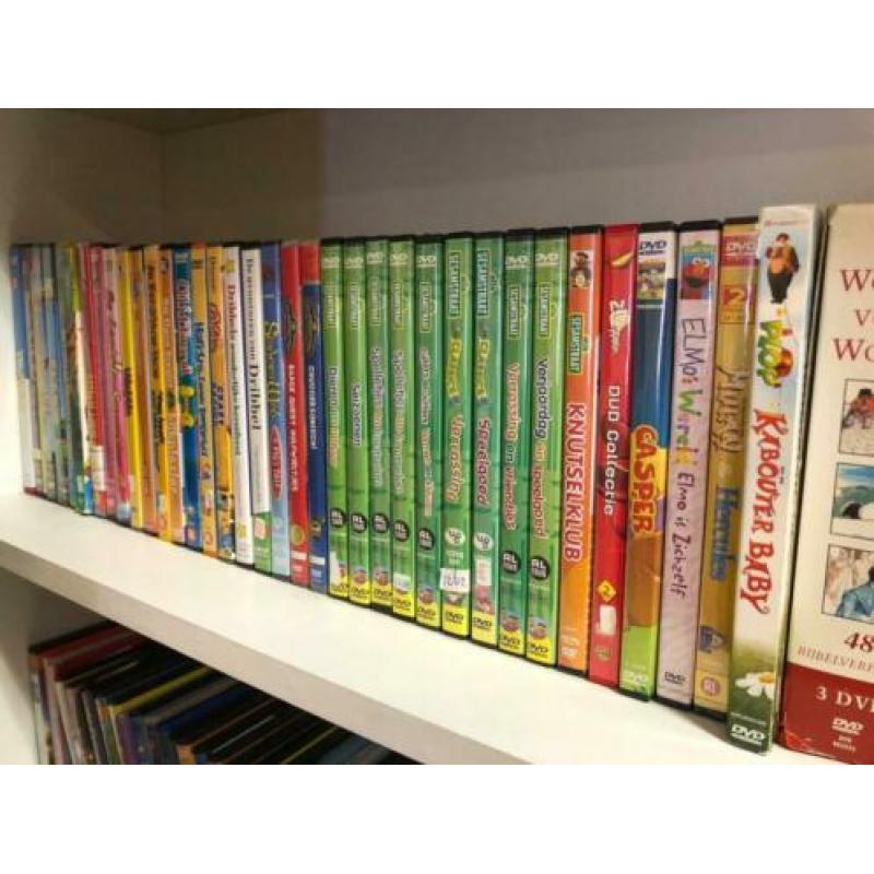 Plusminus 120 kinderdvd's te koop