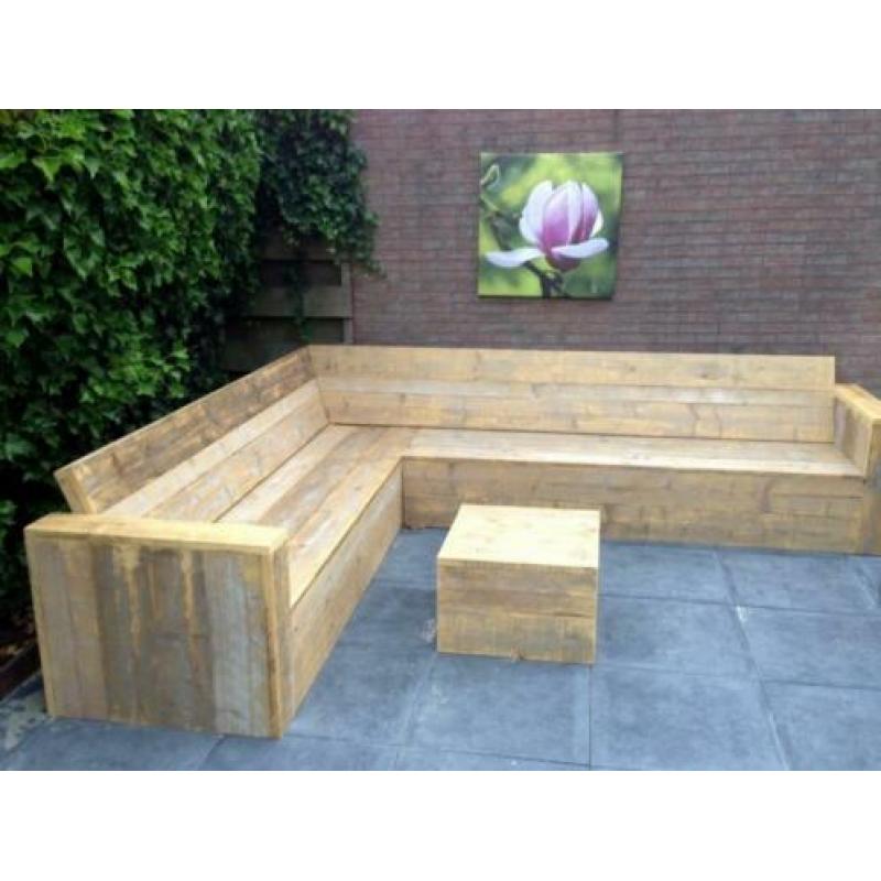 Mooie hoekbank hoek loungebank hoekbanken op maat tuinbank