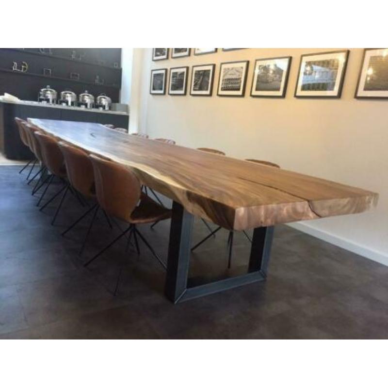 Vergadertafel, bureau BOOMSTAMTAFEL. Kantoormeubelen NIEUW
