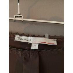 Sun light travelstof Ibiza festival broek nude maat 40