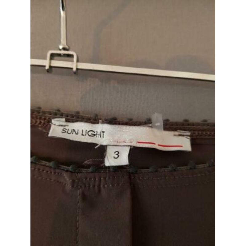 Sun light travelstof Ibiza festival broek nude maat 40