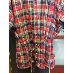 Zacht check tuniek, maat;l/xl