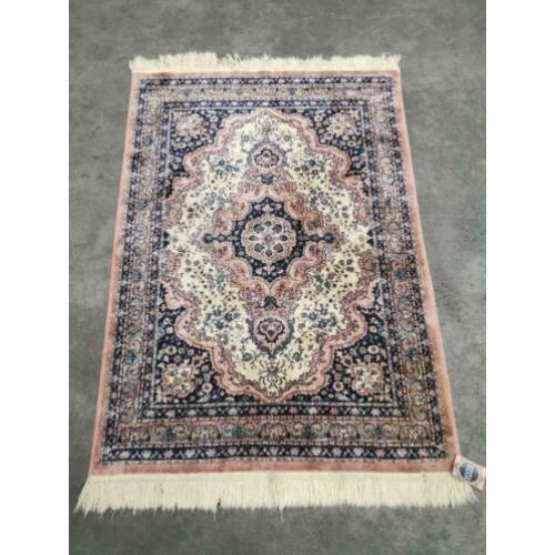 Vintage Perzisch pink vloerkleed Tabriz Viscose 95x135cm