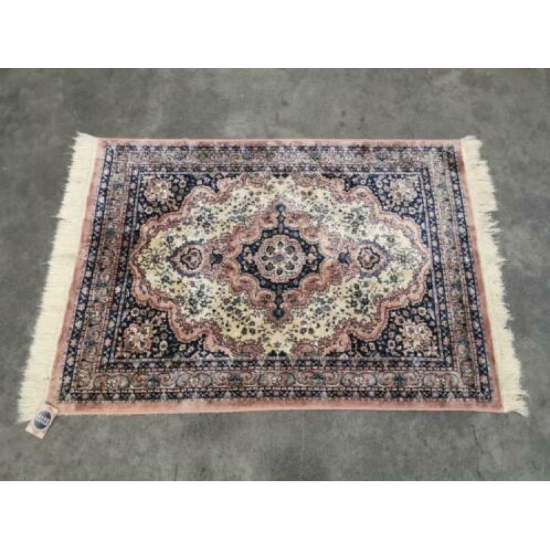 Vintage Perzisch pink vloerkleed Tabriz Viscose 95x135cm
