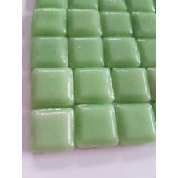 Mozaieksteentjes glasmozaiek mintgroen 15x15 mm 1.5x1.5 cm