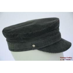 Vintage Kapiteinspet Chudarek grijs ribfluweel 56