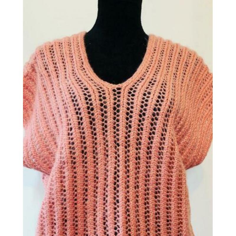 Oversized roze vintage angora truitje SALE